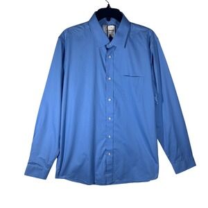 Bespoke Classic Fit Light Blue Long Sleeve Button Down Shirt Men Large (16-16.5)